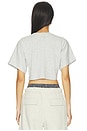 view 3 of 4 Super Cropped T-shirt in Currant19 Print