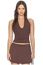 view 1 of 4 Smooth Layers Halter Top in Cocoa