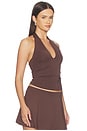 view 2 of 4 Smooth Layers Halter Top in Cocoa