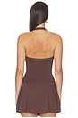 view 3 of 4 Smooth Layers Halter Top in Cocoa