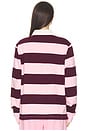 view 3 of 4 Long Sleeve Polo in Currant Rugby Stripe