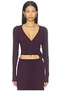 view 1 of 5 Cloud Sleep Wrap Top in Currant