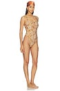 view 2 of 3 Signature Swim Scoop Neck One Piece in Almond Bandana