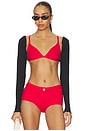 view 1 of 5 Iconic Swim Triangle Bikini Top in Carmine
