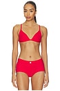 view 2 of 5 Iconic Swim Triangle Bikini Top in Carmine