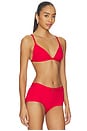 view 3 of 5 Iconic Swim Triangle Bikini Top in Carmine