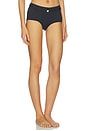 view 2 of 4 Iconic Swim Belted Boyshort Bikini Bottom in Obsidian