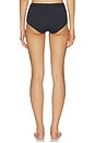 view 3 of 4 Iconic Swim Belted Boyshort Bikini Bottom in Obsidian