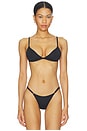 view 1 of 4 Iconic Swim Triangle Bikini Top in Obsidian