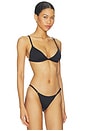 view 2 of 4 Iconic Swim Triangle Bikini Top in Obsidian