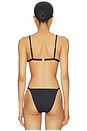 view 3 of 4 Iconic Swim Triangle Bikini Top in Obsidian