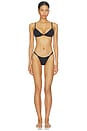 view 4 of 4 Iconic Swim Triangle Bikini Top in Obsidian