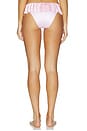 view 3 of 4 Satin Swim Ruffle Bikini Bottom in Cherry Blossom