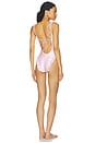 view 3 of 3 Satin Swim Smocked Low Back One Piece in Cherry Blossom