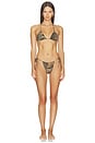 view 4 of 4 Classic Swim Medallion Tie Side Bikini Bottom in Cheetah Skin Print