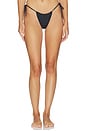view 1 of 4 Classic Swim Medallion Tie Side Bikini Bottom in Obsidian