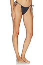 view 2 of 4 Classic Swim Medallion Tie Side Bikini Bottom in Obsidian