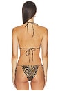 view 3 of 4 Classic Swim Medallion Triangle Top in Cheetah Skin Print