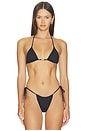view 1 of 4 Classic Swim Medallion Triangle Top in Obsidian
