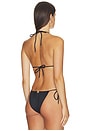 view 3 of 4 Classic Swim Medallion Triangle Top in Obsidian