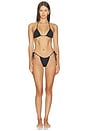 view 4 of 4 Classic Swim Medallion Triangle Top in Obsidian