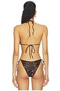 view 3 of 5 Classic Swim Triangle Bikini Top in Espresso