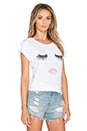 view 2 of 3 Lips & Lashes Tee in Washed White