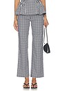 view 1 of 7 PANTALON JACQUELINE in Black & White Check