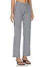 view 3 of 7 PANTALON JACQUELINE in Black & White Check