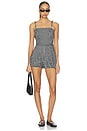 view 1 of 4 Bette Romper in Black & White Check