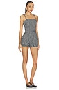 view 2 of 4 Bette Romper in Black & White Check