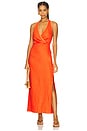 view 1 of 4 Panettone Twist Midi Dress in Tangerine