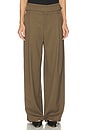 view 1 of 6 Sartoria Belted Trouser in Chocolate Marle