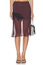 view 1 of 6 Noria Midi Skirt in Dark Plum