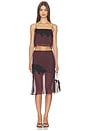 view 5 of 6 Noria Midi Skirt in Dark Plum