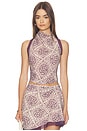 view 1 of 4 Mireli Halter Tie Top in Rose Parquet