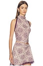 view 2 of 4 Mireli Halter Tie Top in Rose Parquet