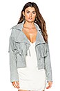 view 2 of 5 Thelma Fringe Jacket in Dove Gray