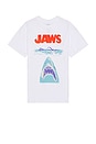 view 1 of 4 Jaws Poster Sketch Tee in White