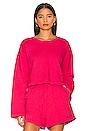view 1 of 4 The Cropped Crewneck in Pink