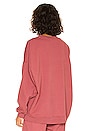 view 3 of 4 The Oversized Crewneck in Rose Red