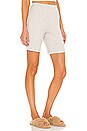 view 2 of 4 Macey Cotton Cashmere Bike Short in Light Heather Grey