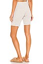 view 3 of 4 Macey Cotton Cashmere Bike Short in Light Heather Grey