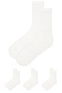 view 2 of 4 Tube Crew Sock 3 Pack in Chalk