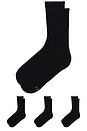 view 2 of 4 Tube Crew Sock 3 Pack in Onyx