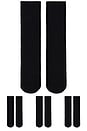 view 4 of 4 Tube Crew Sock 3 Pack in Onyx