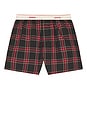 view 1 of 2 Cotton Poplin Logo Band Boxer in Ash Red