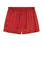 view 1 of 1 Sleep Sateen Boxer in Red Heart Halfdrop Print