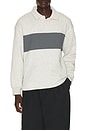 view 1 of 4 Fleece Lounge Rugby Polo in Light Heather Grey