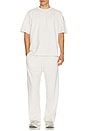 view 4 of 5 Jersey Lounge Straight Pant in Chalk Heather